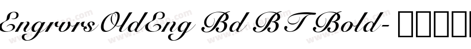 EngrvrsOldEng Bd BT Bold字体转换